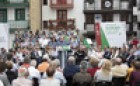 Acto en Hondarribia. Andoni Ortuzar, Maria Eugenia Iparragirre, Joseba Agirretxea (12-06-2016)