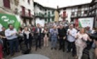 Acto en Hondarribia. Andoni Ortuzar, Maria Eugenia Iparragirre, Joseba Agirretxea (12-06-2016)