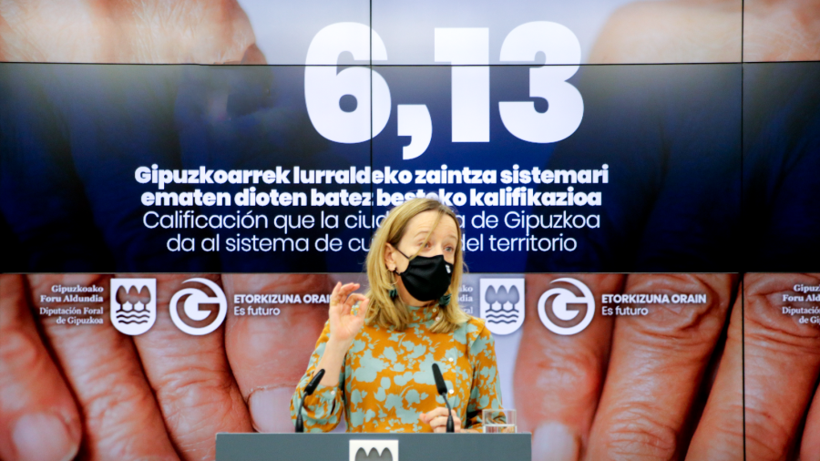 La ciudadanía de Gipuzkoa valora con  un 6,13 el sistema de cuidados del territorio